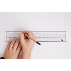 Xcut 12" 30cm Precision Steel Ruler, Metal Edge Inlay, Straight Edge, For Hobby Craft Kit, Measuring, Plans, Quilting