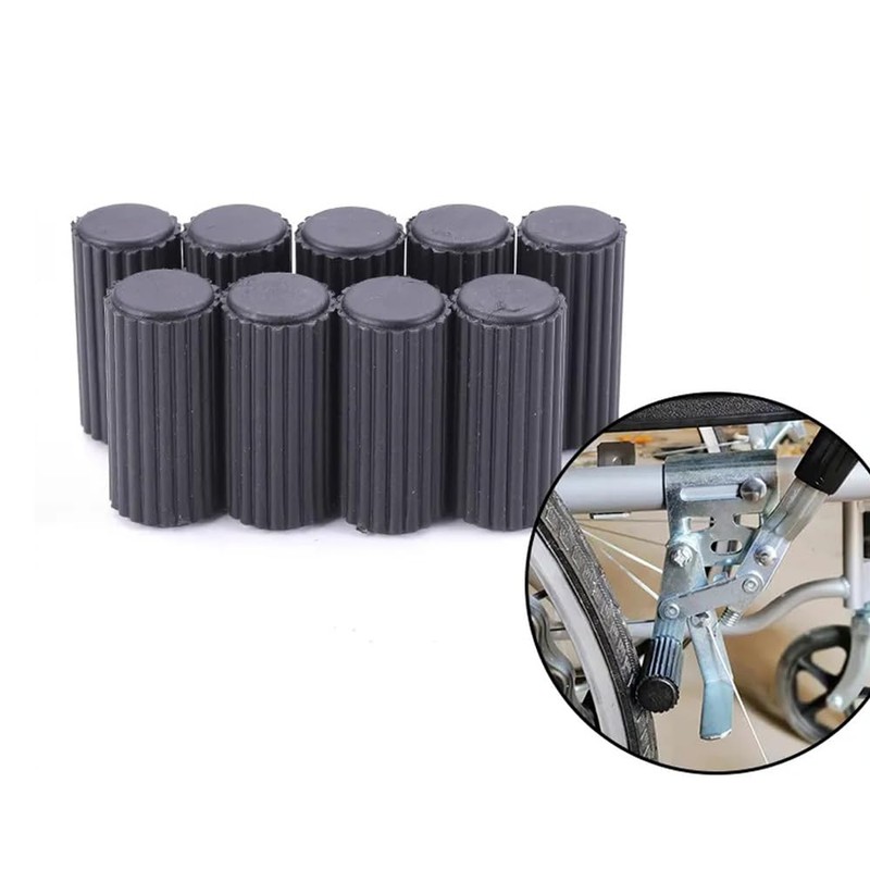 DeaHea 8 Pack Transport Wheelchair Brake Pads Replacement Plastic Sleeve