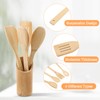 Wooden Bamboo Spoon Set Including Container - Sustainable Kitchen Aid