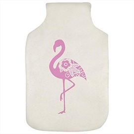 'Pink Patterned Flamingo' Hot Water Bottle Cover (HW00018258)