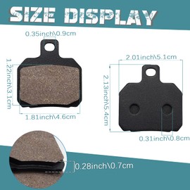Yerbay Rear Brake Pads for Yamaha YP 125 Majesty 2001-2009/ YP 125 R Xmax 2006-2015/ VP 125 X-City 2008-2015