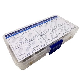 Brass M3 M4 M5 M6 Hex Socket Set Screws Assortment Kit,Cone Piont,130 Pieces