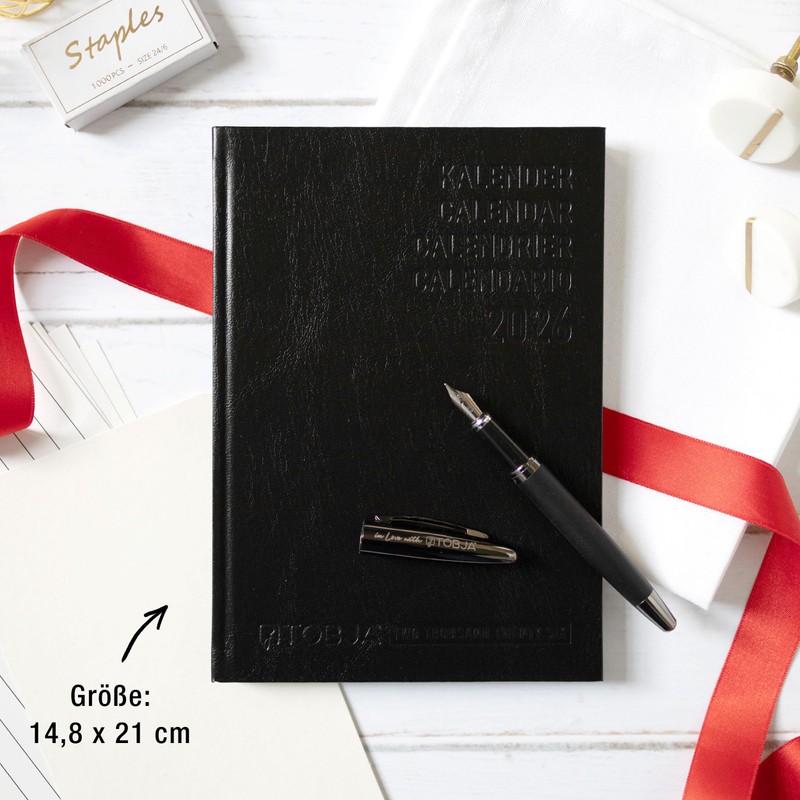 TOBJA PlanWise Book Calendar 2026 A5 - Diary with 1