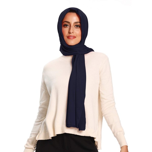 Jersey Hiyab Bufandas para mujer, bufanda musulmana para la cabeza,