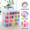 QUEFE 4-Tier Diamond Painting Storage Container, 200 Slots Portable Bead