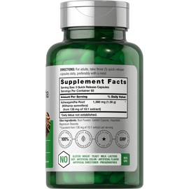 Horb?ach Horbaach Ashwagandha Root Extract Supplement 1380mg | 180 Capsules | Non-GMO, Gluten Free