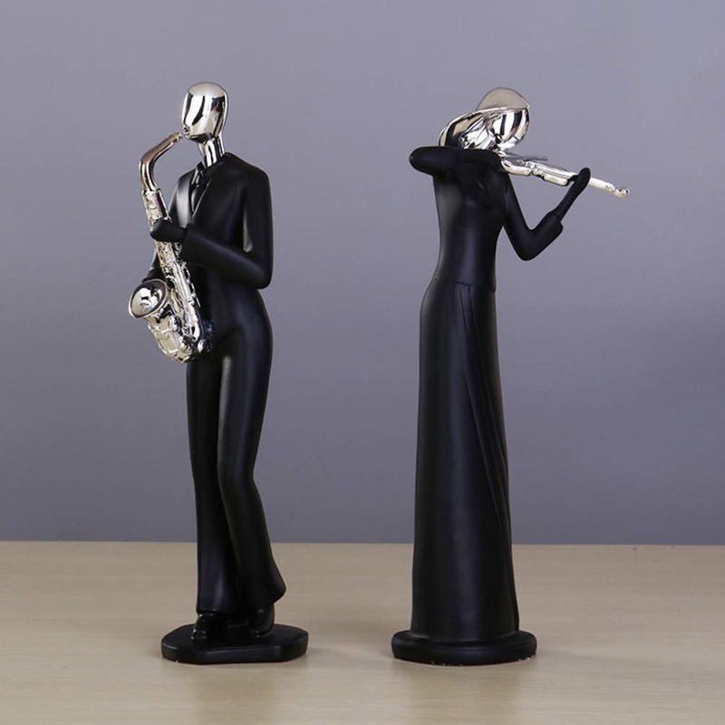 Musical Instrument Player Figurine Resin Musical Modern Sculpture Collectible Abstract