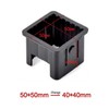 2 Pack Square Tube Inserts Sleeve Converter Edge Length 50mm