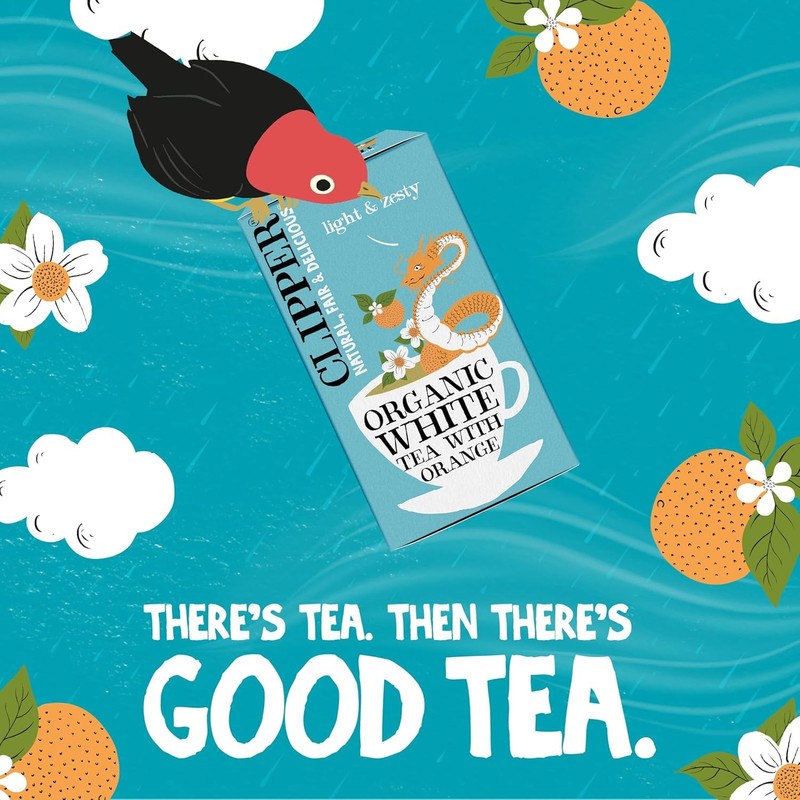 Clipper Tea Organic White Tea Orange 20 Tea Bags White,