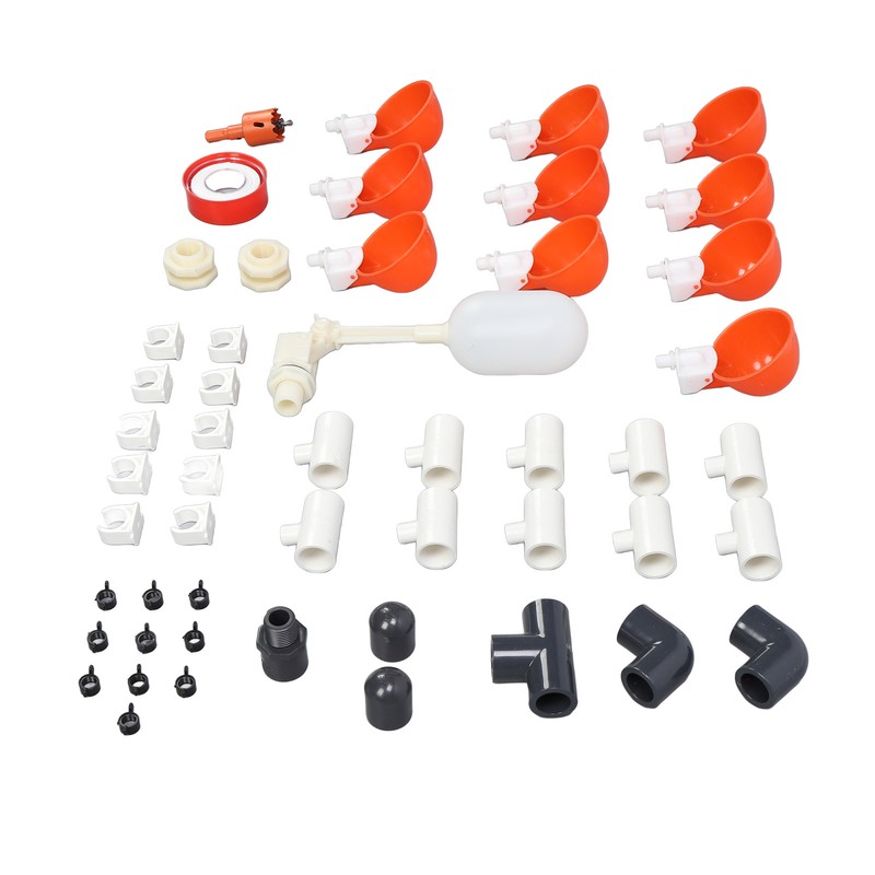 Pipeline Automatic Chicken Waterer Poultry Waterer Dispenser Water Feeder Kit