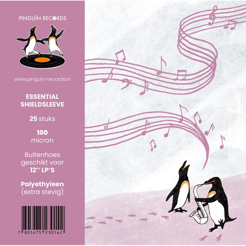 Pinguïn Records LP Sleeves Pack of 25 - VinylCare Essential