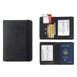 Women's Passport Wallet Money Clip Bill Card Pouch Wallet - 4 Colors