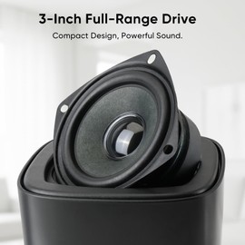 Saiyin Passive Bookshelf Speakers for Home Theater Surround Sound System, Stereo Speaker with Waterproof and Wall-mounting Kit, Needs Amplifier or Receiver to Operate, One Pair