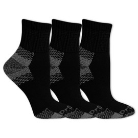 Dr. Scholl's Womens Advanced Relief Blisterguard - 2 & 3 Pair Packs Non-binding Cushioned Moisture Management Socks, Black, 8-12 US