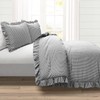 Lush Decor Reyna Stripe Ruffle Soft Reversible Oversized 3 Piece