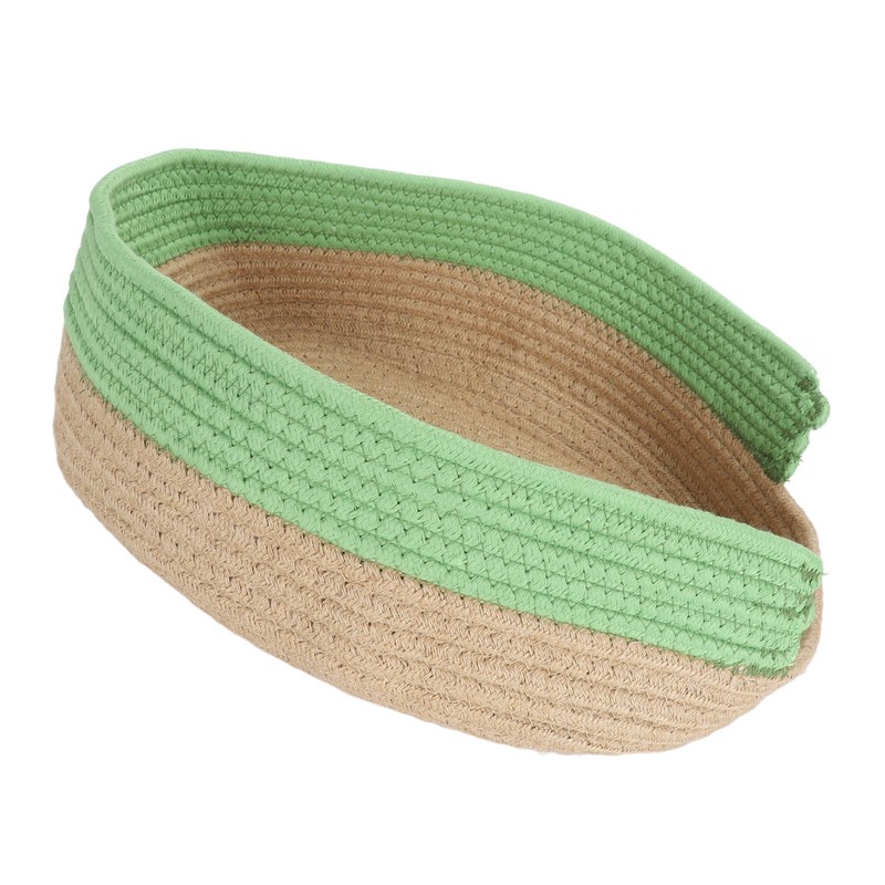 Round Cat Bed Cotton Rope Woven Basket Multipurpose Sleeping Scratching