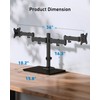 HUANUO Freestanding Dual Monitor Stand, 32 Inch Dual Monitor Mount