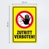 High Quality Sign with UV Protective Coating "ZUTRITT VERBOTEN" 300