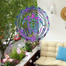 Turtle Wind Spinners for Yard and Garden Wind Spinners Hanging Outdoor Metal Turtle Decor Patio Pool Lawn Balcony Turtle Garden Decor Wind Spinner Sea Turtle Gifts for Women Men Mom Wife Friends