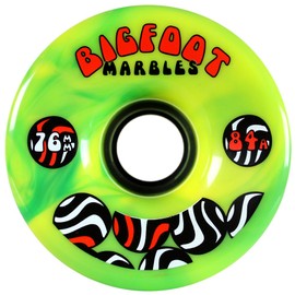 Bigfoot Swirl Longboard Wheels 76mm Yellow/Green 84a