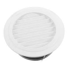 Mipcase Round Vent Cover with Protective Screen and Louvered Design Exhaust Grille for HVAC Ducting Kitchen Exhaust and Wall Soffit Use Stylish and Functional Barrier Against Flying Debris
