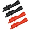 ZIBOO AC175 Threaded Slide-On Alligator Clip Set with Flexible Boots,