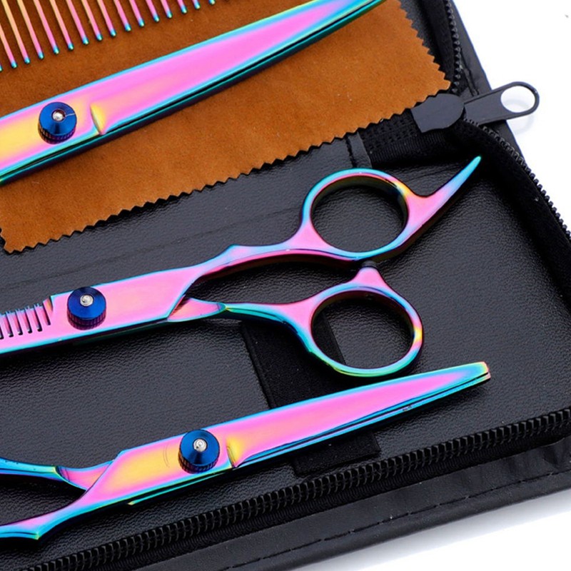 Pet Hair Scissors Professional Stainless Steel Trimming Colorful Safety Pet