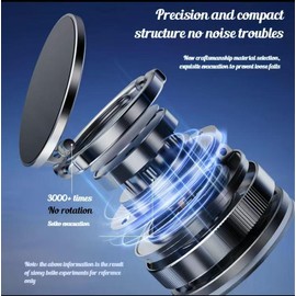 360° Adjustable Vacuum Magnetic Phone Holder for Car/Gym/Mirror/Shower, Ultra-Strong Suction Cup - Universal Car Mount for All Smartphones & Vehicles