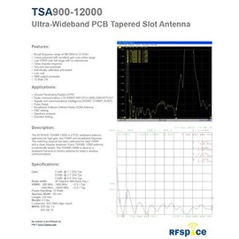 TSA900 Ultra Wide band UWB Antenna 900 MHz - 12 GHz for UWB TX/RX SDR RADAR GPR SIGINT EMC TEST ADSB WIFI FVP DRONE VIDEO VIVALDI ANTENNA