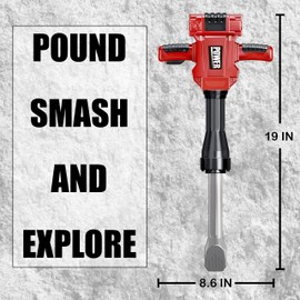 TeganPlay Kids Jackhammer Toy Drill | Toddler Construction Tools and Equipments | Includes Mask Safety Goggles and Earmuffs