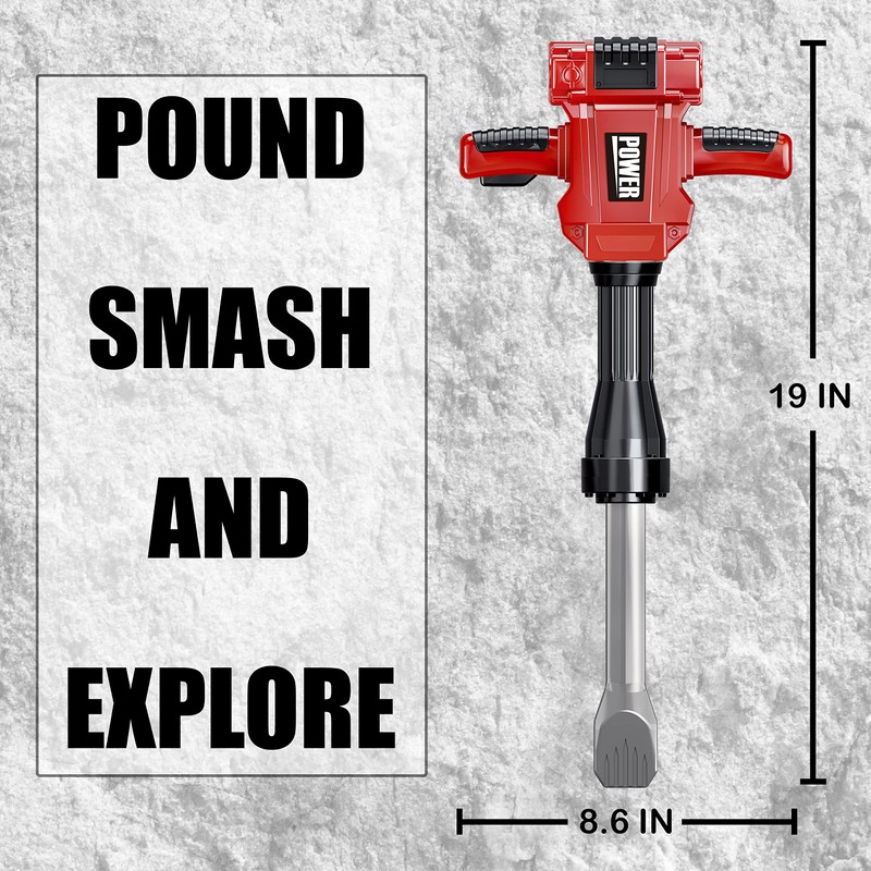 TeganPlay Kids Jackhammer Toy Drill | Toddler Construction Tools and