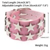 FM FM42 Pink PU Simulated Leather Star Rivets Studded Buckle