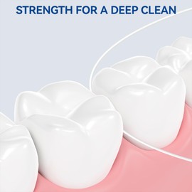 Super Deer Waxed Dental Floss, Plaque Remover for Teeth, Shred Resistant, Floss Slides Smoothly, Easy to Use, Waxed, Deep Cleaning Teeth, Oral Care, for Adults & Kids, 6 Pack, 55 yd