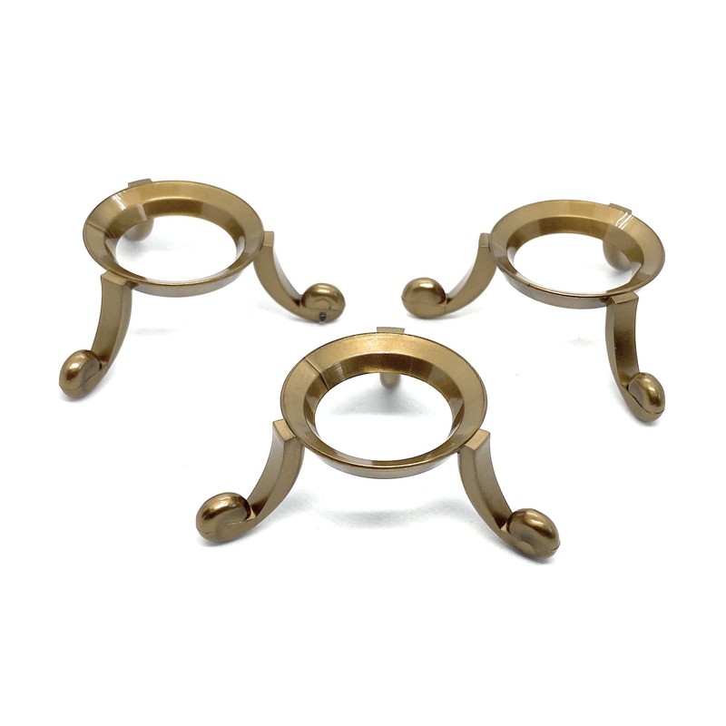 5 Pc - Acrylic Egg Sphere 3cm Stand - Gold