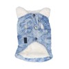 Dog Jean Coat Warm Cold Weather Plush Denim Pet Jacket