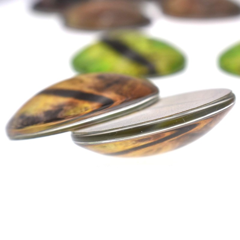 10 Pairs 16mm Glow in The Dark Glass Dinosaur Eyes