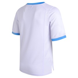 DEHANER White Customized Football Jersey for Men Women Family Workout Tops Sports Uniforms Athletic T-Shirt Cool Outfits Light Blue Neck-White Jersey,Men Size Large