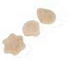 3pcs Walnut Powder Exfoliating Facial Sponge Soft Skin Cleansing Konjac