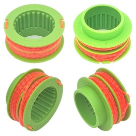 QUASION AS1300 Weed Eater String Trimmer Spool for EGO 15-Inch ST1500 ST1500-S,Weed Wacker String Trimmer Line 0.095" 15Ft,Pre-Wound Auto Feed Dual Twist Line,4 Pack