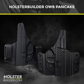 Holster Builder OWB Two Toned Compatible with Glock 19 (19/19x/23/32/44/45) Concealment Holster - USA Made Holster Attachment for Men & Women - Concealed Carry Holster