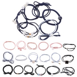 PACKOVE 24pcs Reusable Elastic Hair Ties for Women and Soft No Damage Ponytail Holders Rubber Bands for Thin Thick Hair for Parties and Daily Use