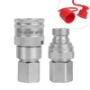 SINOCMP 1/4" Body & 1/4" NPT Hydraulic Quick Connect Fittings