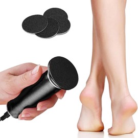 Lima Eléctrica para Pies - Profesional con 60 Discos de Lija, Velocidad Ajustable, 360° Rotación - Elimina Callos, Piel Muerta y Durezas - Ideal para Pedicura en Casa (Negro)