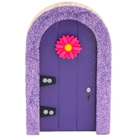The Irish Fairy Door Limited Edition Gift Set - Exclusive Purple Door With Glitter Arch, Fairy Agreement & Accessories