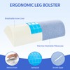 Zickskt Knee Pillow for Back Sleeping, Gel Memory Foam Leg