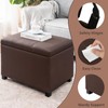 Joveco 24" Leather Storage Ottoman Bench, Rectangle Foot Rest Stool