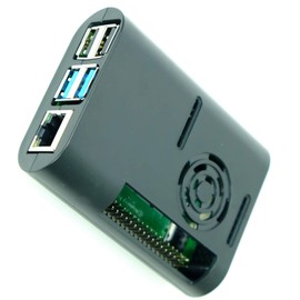 Paradisetronic.com Raspberry Pi 4 Model B Case with Fan Black