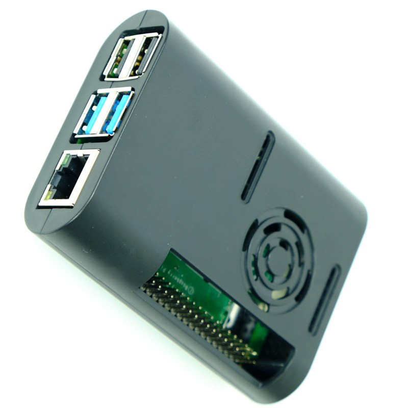 Paradisetronic.com Raspberry Pi 4 Model B Case with Fan Black