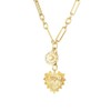 AOQING 18k real gold plated necklace LOVE lettering love heart
