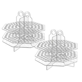 Marketing Holders 2 Pack 120 Slot Pen Holder Clear Acrylic Organizer Tabletop Display Color Pencils Makeup Brushes Utensils Office Art Studios Classroom Salons Stationary Display